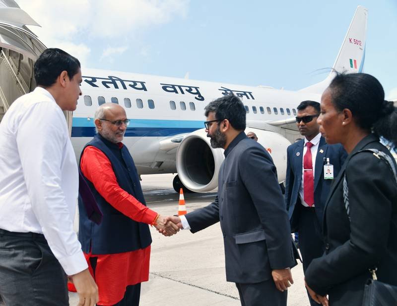 Visit of Hon'ble Vice-President of India, Shri CP Radhakrishnan to Seychelles to attend the Swearing-In Ceremony of new President-elect Dr. Patrick Herminie. October 2025.