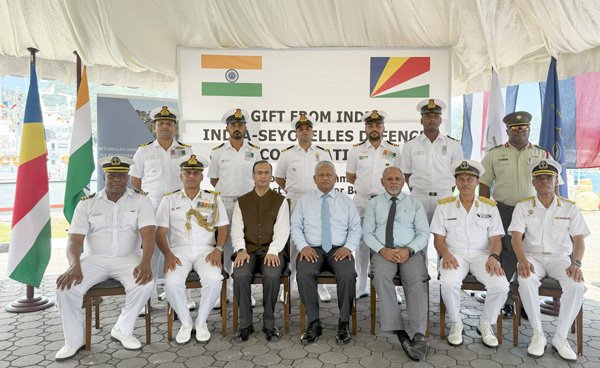 Handing Over Ceremony of PB Boudeuse – India Gifts New Patrol Boat to Seychelles Defence Forces, highlighting the strengthening of India-Seychelles defence cooperation.