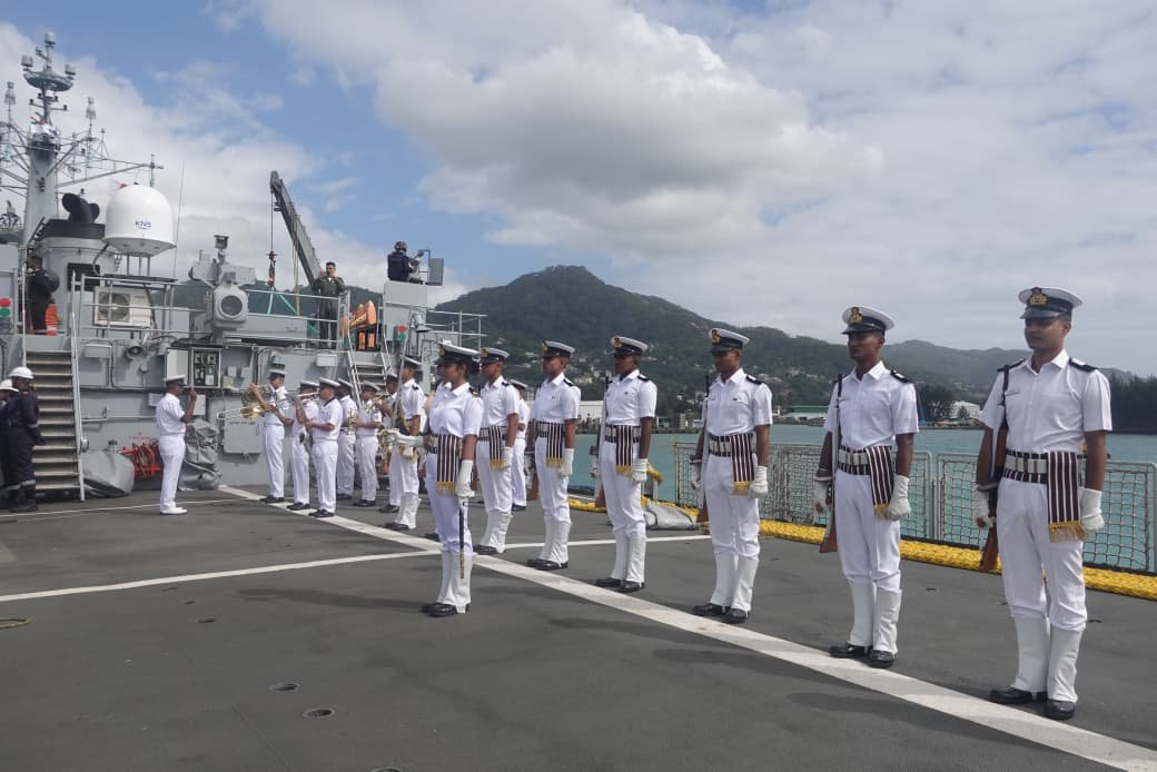 Visit of Indian Navy's 1st Training Squadron ships to Port Victoria.