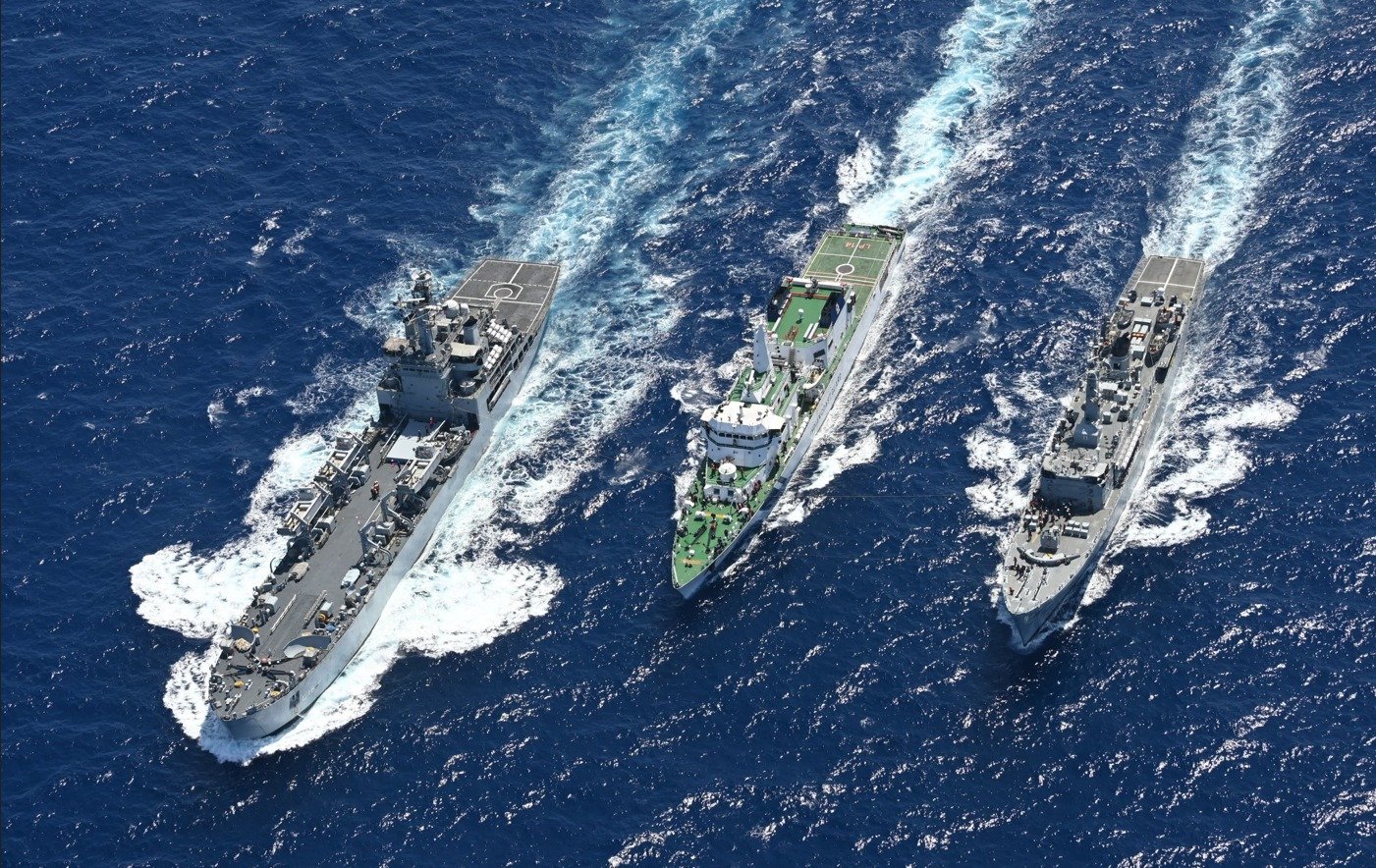 Visit of Indian Navy's 1st Training Squadron ships to Port Victoria.