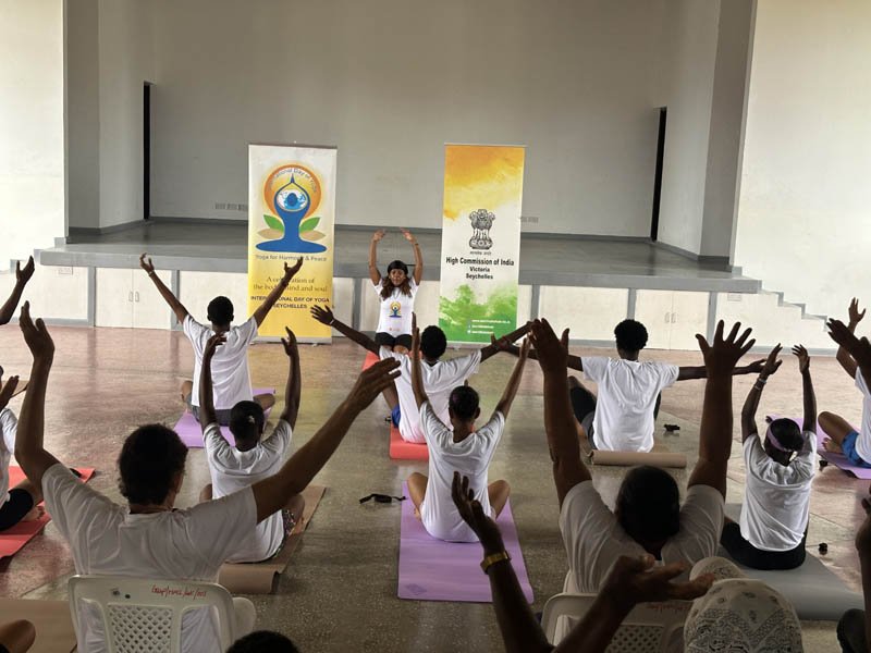 IDY 2025 Yoga at Praslin DA Community Center for Senior Citizens & Students.