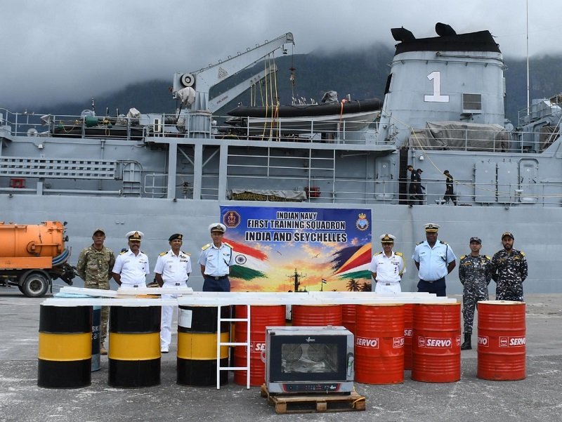 Visit of Indian Navy's 1st Training Squadron (1TS) Ships to Seychelles