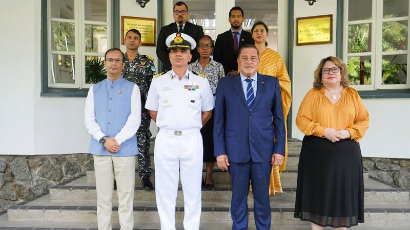 Visit of INS Teg to Port Victoria.