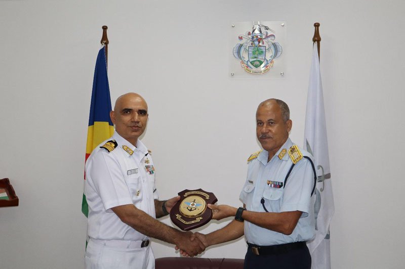 Visit of INS Teg to Port Victoria.