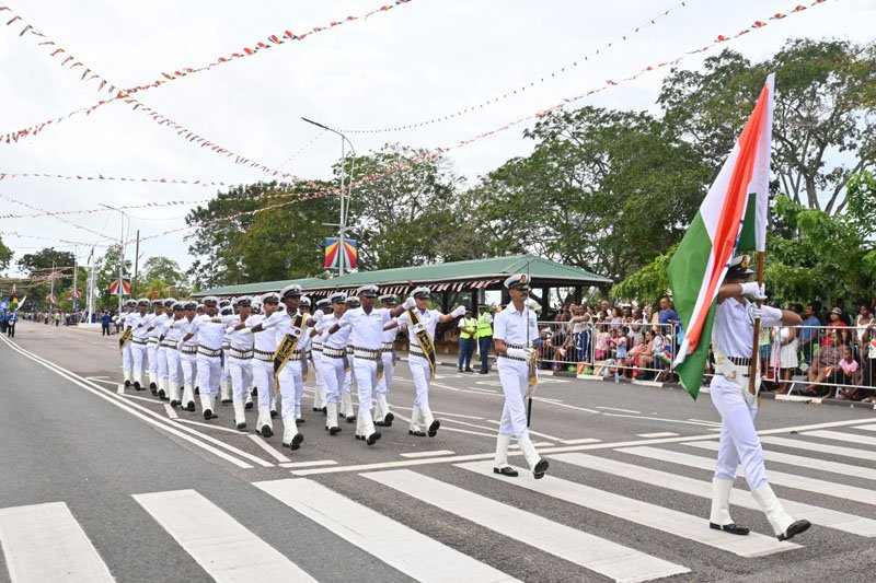 Visit of INS Teg to Port Victoria.