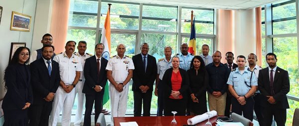 Delegation from National Hydrographic Office of India visits Seychelles.